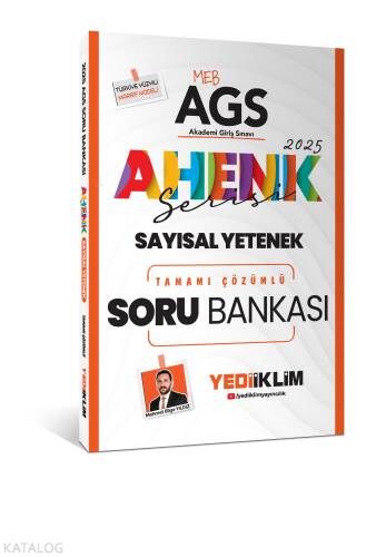 Yediiklim Yayınları 2025 MEB AGS Sayısal Yetenek Ahenk Serisi Tamamı Çözümlü Soru Bankası - 1