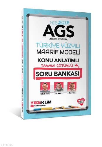 Yediiklim Yayınları 2025 MEB AGS Türkiye Yüzyılı Maarif Modeli Tamamı Çözümlü Konu Anlatımlı Soru Bankası - 1