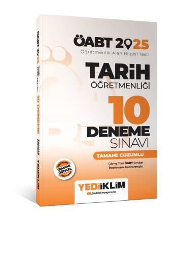 Yediiklim Yayınları 2025 ÖABT Tarih Öğretmenliği Tamamı Çözümlü 10 Deneme Sınavı - 1