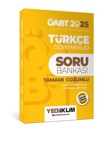 Yediiklim Yayınları 2025 ÖABT Türkçe Öğretmenliği Tamamı Çözümlü Soru Bankası - 1