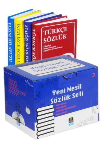 Yeni Nesil Sözlük Seti, Türkçe- İngilizce-Atasözleri ve Yazım Klavuzu;TDK Uyumlu (4 Kitap Kutulu, Biala Kapak) - 1