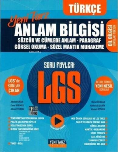 Yeni Tarz Yayınları 8.Sınıf Yeni Tarz S.B. Anlam Bilgisi - 2021 - 1