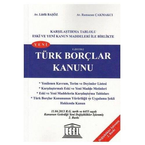 Yeni Türk Borçlar Kanunu (Orta Boy) - 1