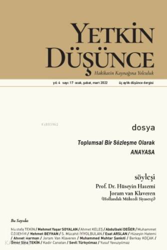 Yetkin Düşünce 17. Sayı ;Toplumsal Bir Sözleşme Olarak Anayasa - 1