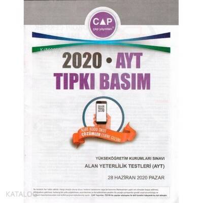 Yks Ayt Tıpkı Basım 2020 -2021 - 1