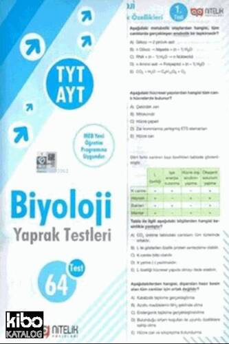 YKS TYT - AYT Biyoloji Yaprak Testleri - 1