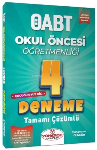 Yönerge ÖABT Okul Öncesi Öğretmenliği Çocuğun Yüz Dili 4 Deneme Çözümlü - 1