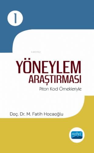 Yöneylem Araştırma - I / Piton Kod Örnekleriyle - 1