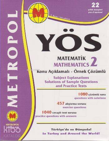 YÖS Matematik 2 Konu Açıklamalı Örnek Çözümlü - 1