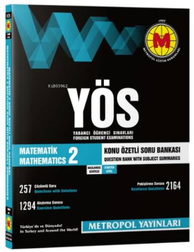 YÖS Matematik-2 Konu Anlatımlı Soru Bankası - 1